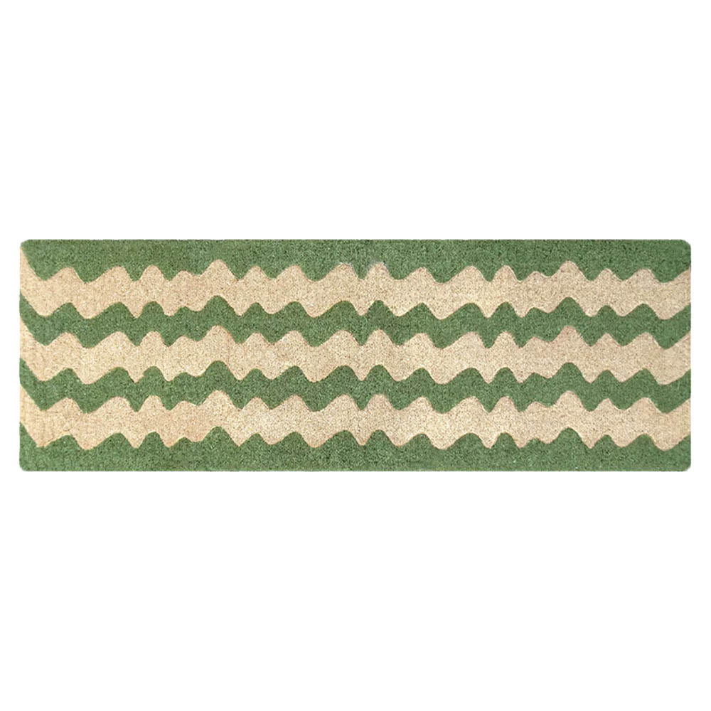 Green Waves Premium Door Mat | Coir Double Doormats Belrose | Rugs N Timber