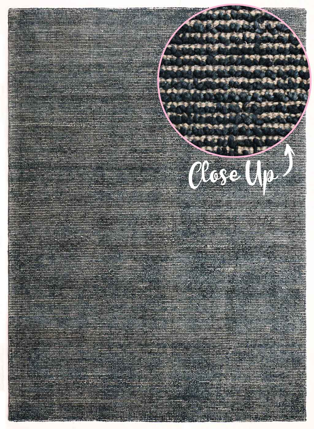 Clontarf Midnight Blue Rug | Natural Fibre Rugs Belrose | Rugs N Timber