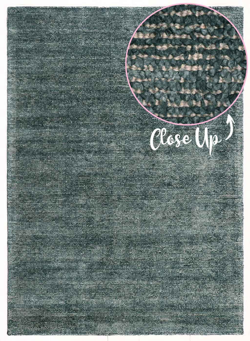 Clontarf Petrol Green Rug | Natural Fibre Rugs Belrose | Rugs N Timber