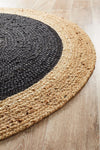 Emma Black Round Rug | Eco-Friendly Rugs Belrose | Rugs 'N' Timber Floors