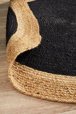 Emma Black Round Rug | Eco-Friendly Rugs Belrose | Rugs 'N' Timber Floors