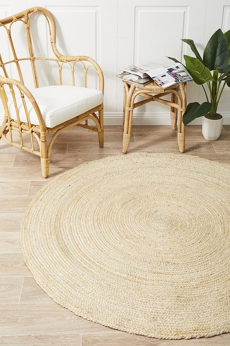 Emma Bleached Round Rug | Eco-Friendly Rugs Belrose | Rugs 'N' Timber Floors