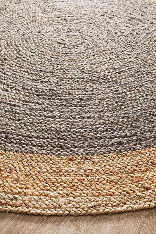 Emma Grey Round Rug | Eco-Friendly Rugs Belrose | Rugs 'N' Timber Floors