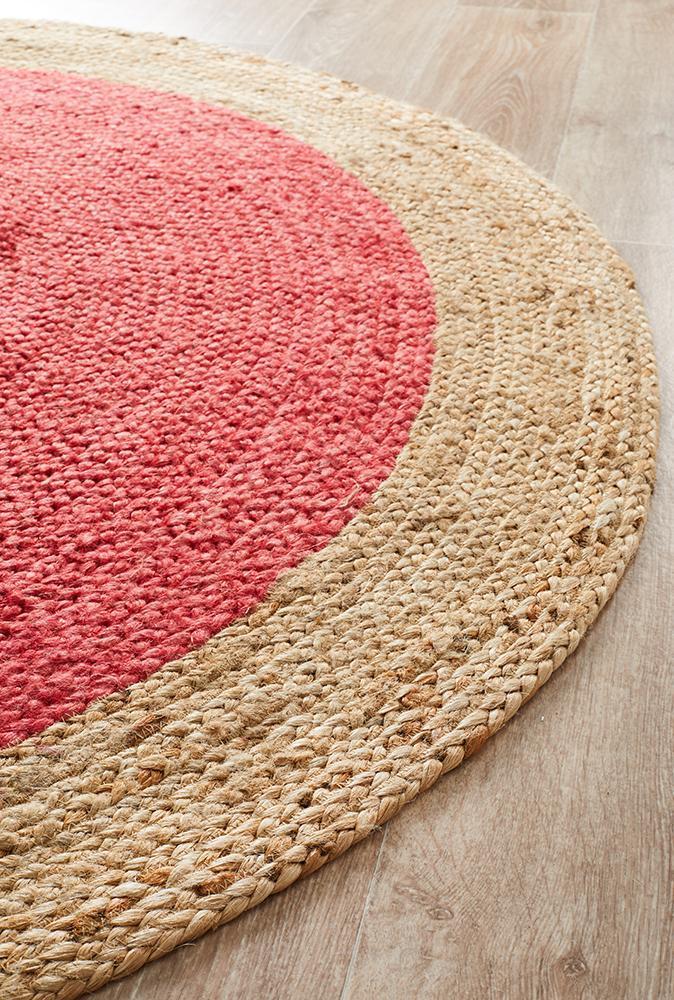 Emma Red Round Rug | Eco-Friendly Rugs Belrose | Rugs 'N' Timber Floors