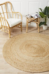 Emma Natural Round Rug | Eco-Friendly Rugs Belrose | Rugs 'N' Timber Floors