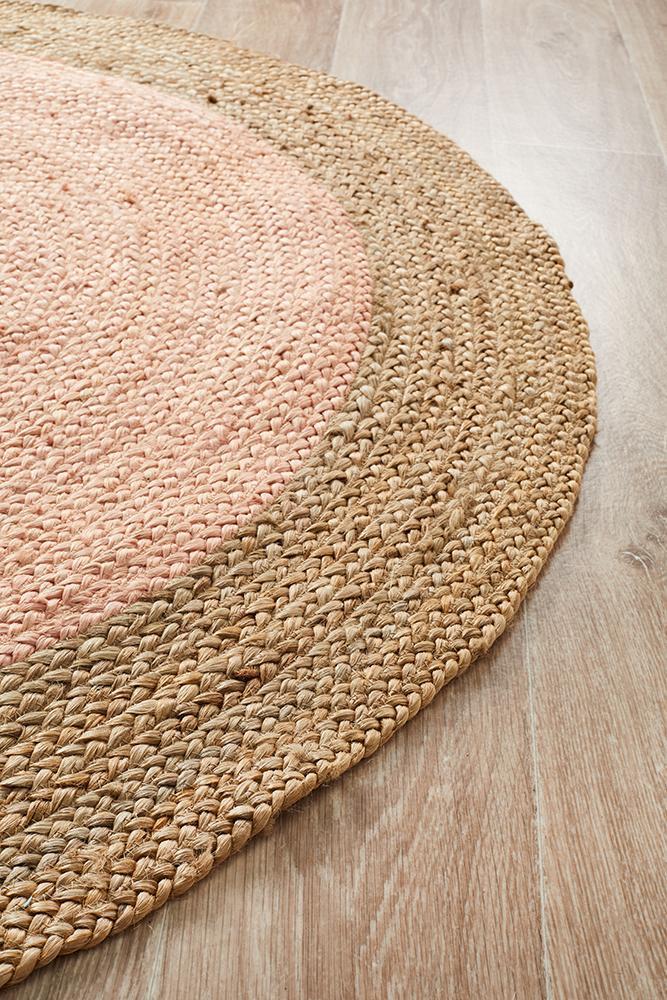 Emma Pink Round Rug | Eco-Friendly Rugs Belrose | Rugs 'N' Timber Floors