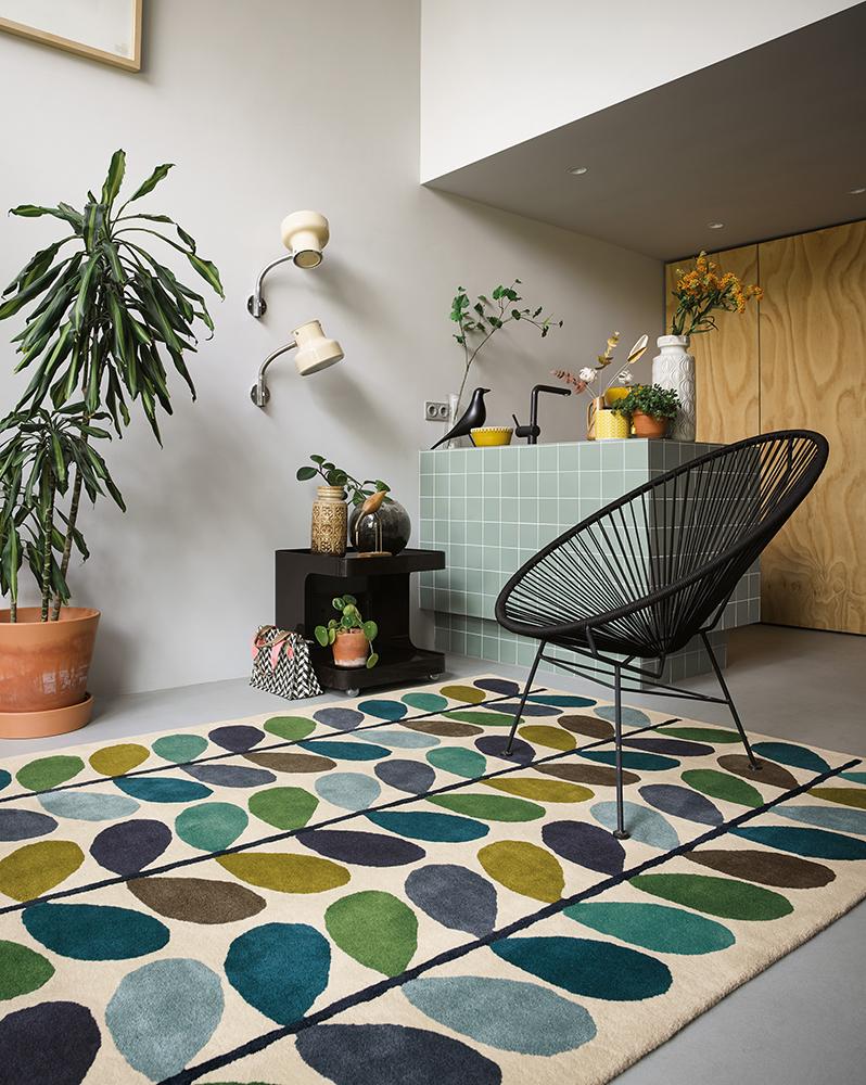 Stem Kingfisher Rug | Orla Kiely Designer Rugs Belrose | Rugs 'N' Timber