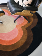 Sunflower Pink Round Rug | Orla Kiely Designer Rugs Belrose | Rugs 'N' Timber