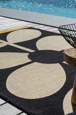 Giant Sixties Stem Noir Rug | Orla Kiely Designer Rugs Belrose | Rugs 'N' Timber