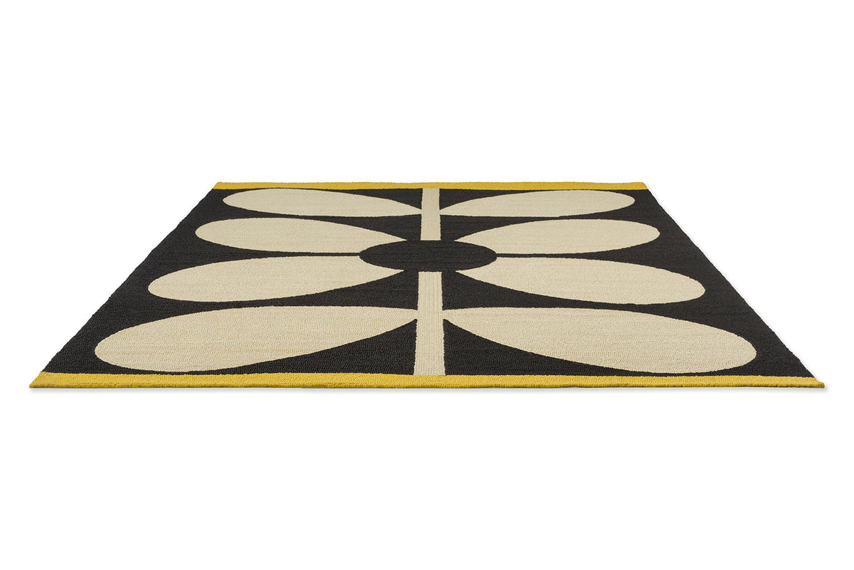 Giant Sixties Stem Noir Rug | Orla Kiely Designer Rugs Belrose | Rugs 'N' Timber