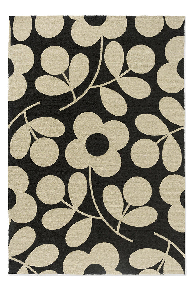 Stem Sprig Monochrome Rug | Orla Kiely Designer Rugs Belrose | Rugs 'N' Timber