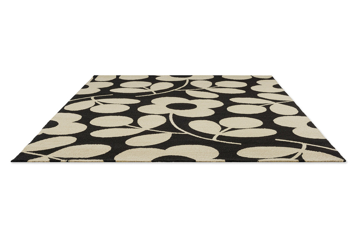 Stem Sprig Monochrome Rug | Orla Kiely Designer Rugs Belrose | Rugs 'N' Timber