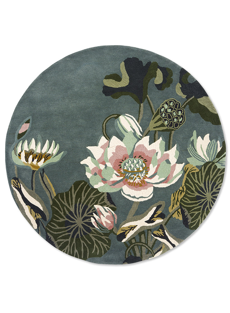 Wedgwood - Waterlily Midnight Pond Round Rug