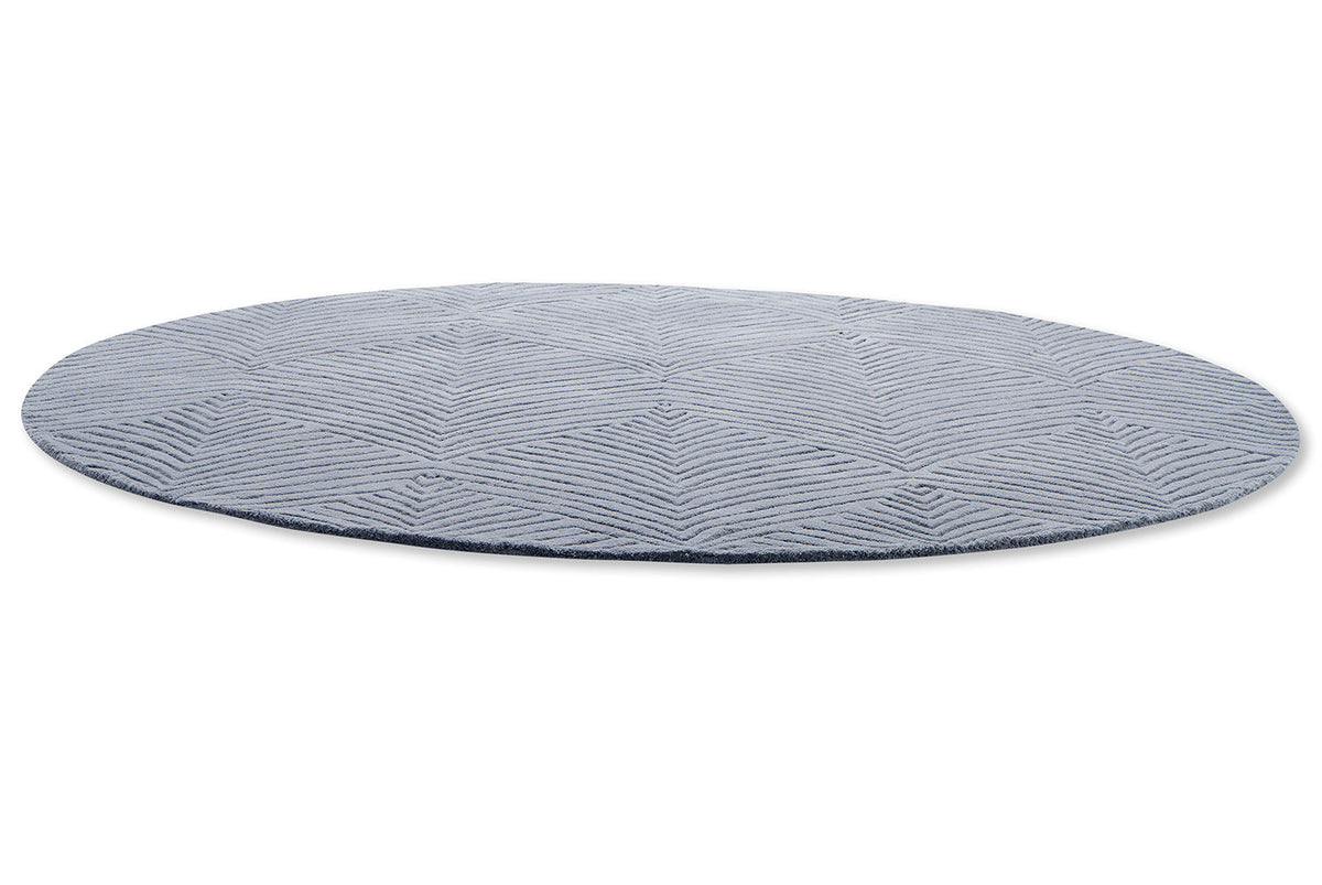 Waterlily Folia Cool Grey Round Rug | Wedgwood Designer Rugs Belrose | Rugs 'N' Timber