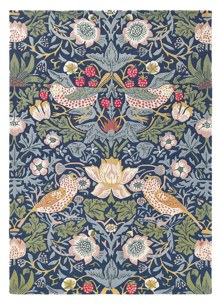 Morris & Co - Strawberry Thief Indigo Rug