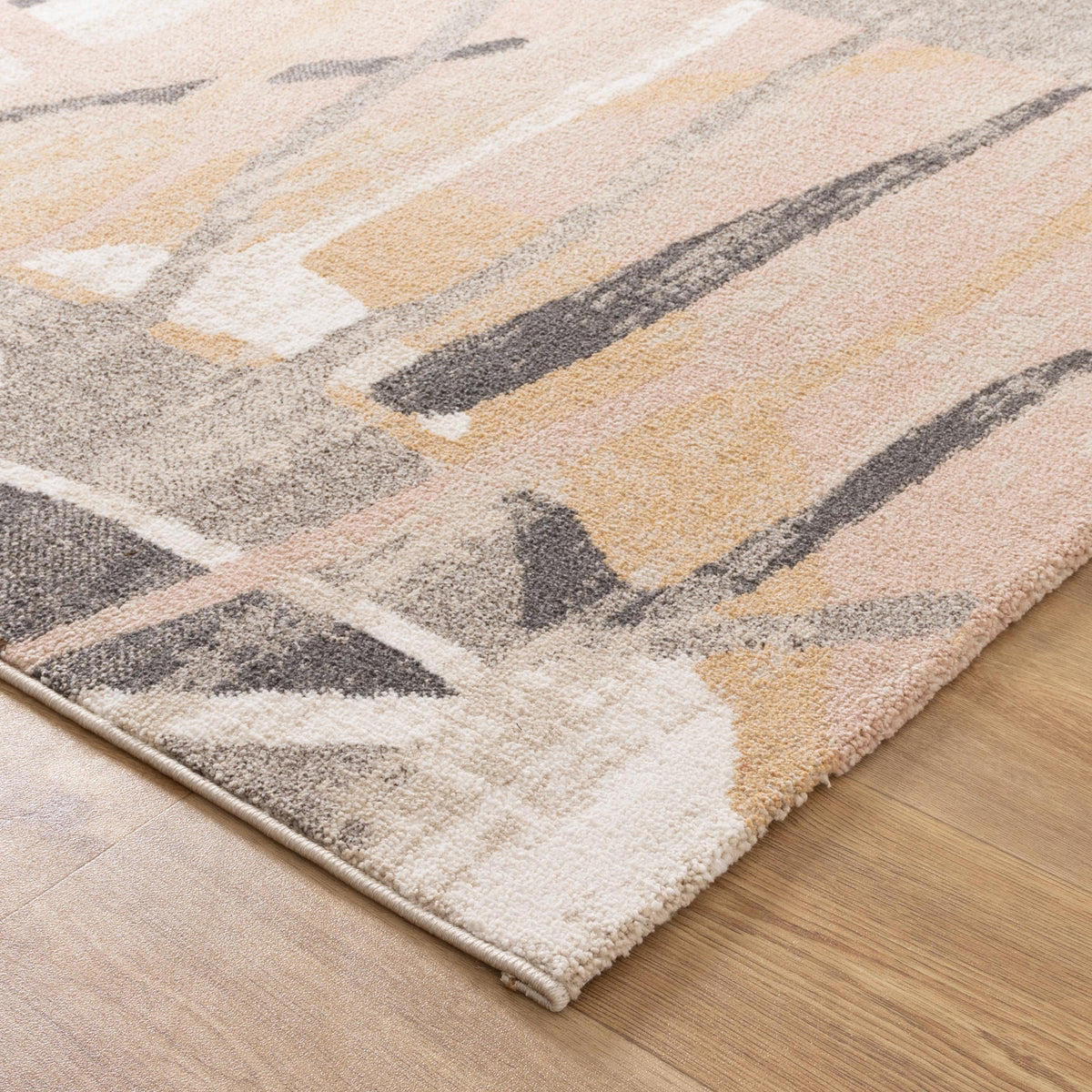 Santana Abstract Beige Runner | Modern Rugs Belrose | Rugs N Timber