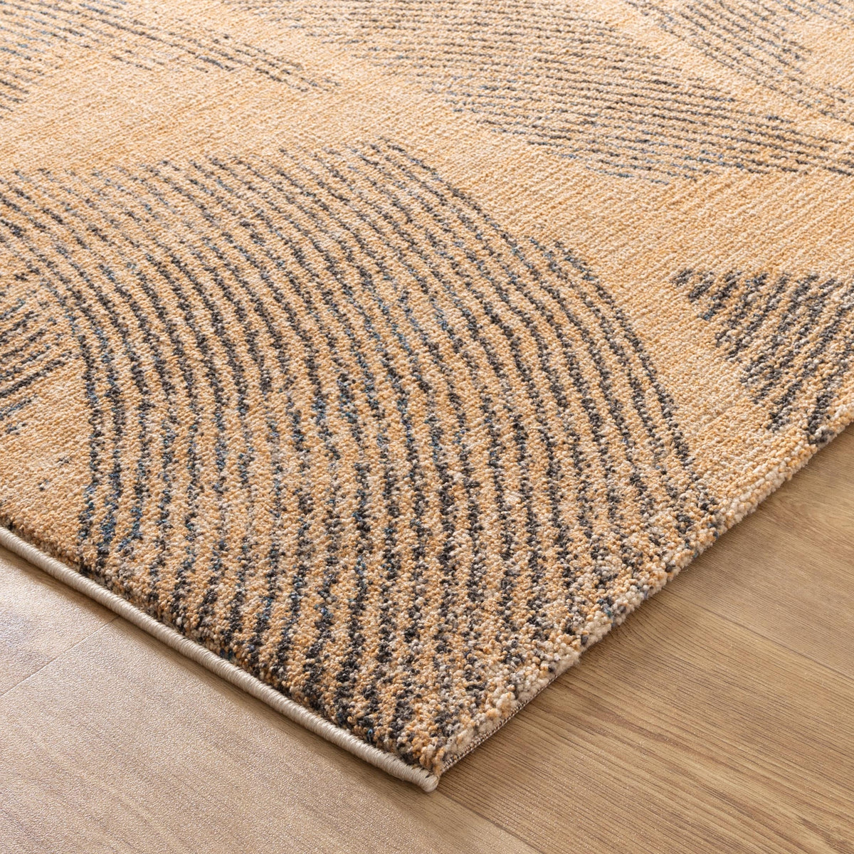 Santana Sand Comb Gold Runner | Modern Rugs Belrose | Rugs N Timber