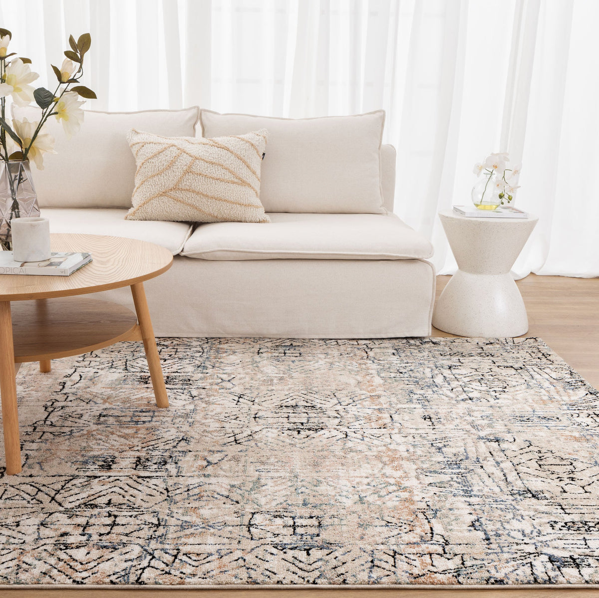 Santana Pintura Beige Rug | Modern Rugs Belrose | Rugs N Timber