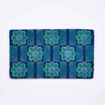 Bloom Blue Coir Doormat | Bonnie and Neil Stockist Belrose | Rugs N Timber