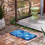 Bloom Blue Coir Doormat | Bonnie and Neil Stockist Belrose | Rugs N Timber