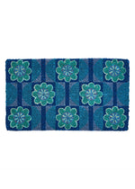 Bloom Blue Coir Doormat | Bonnie and Neil Stockist Belrose | Rugs N Timber