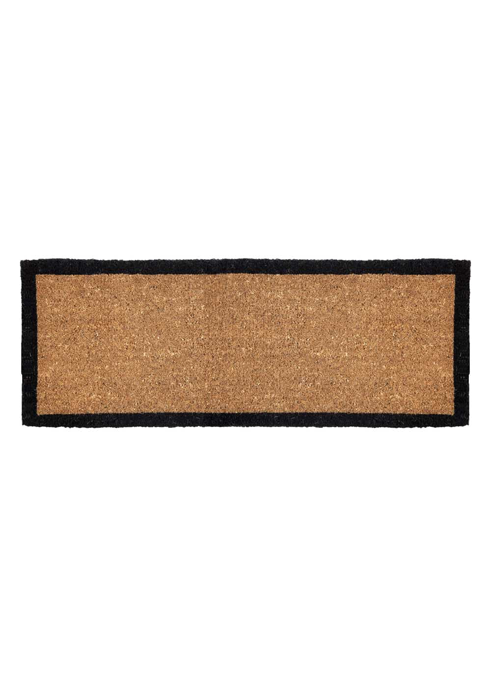 PVC Backed Coir Double Doormat - Black Border