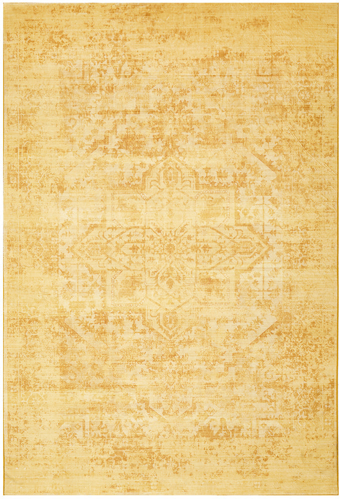 Gloria Amber Gold Rug | Washable Rugs Belrose | Rugs N Timber