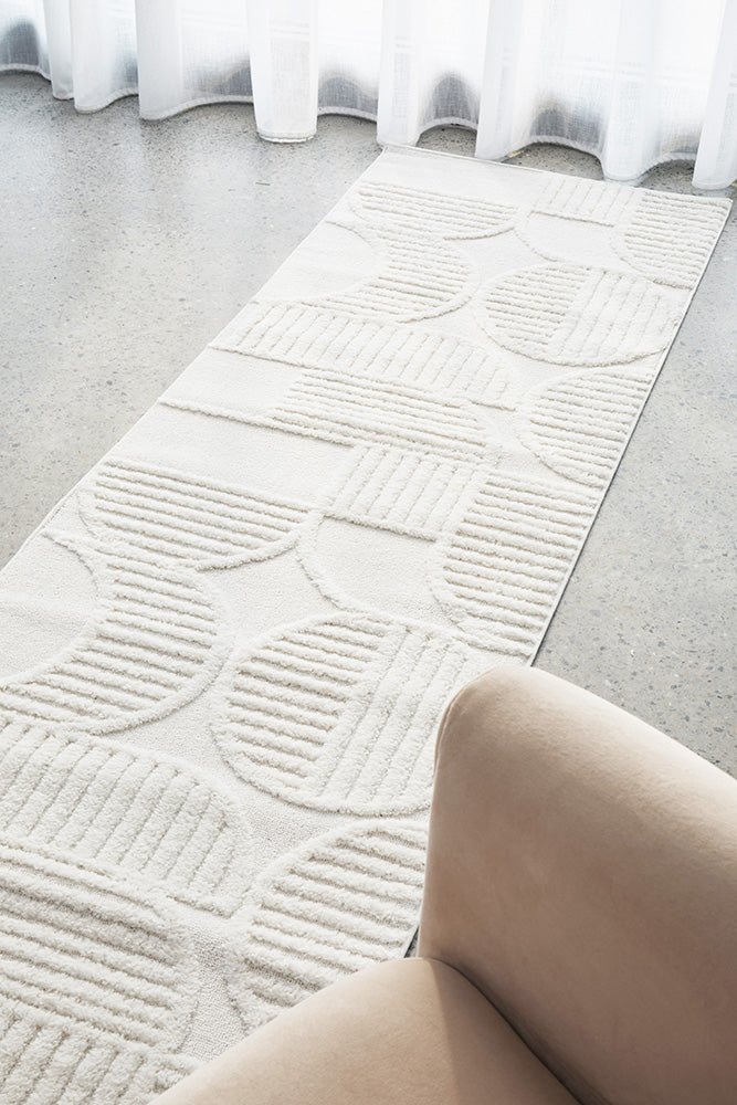 Remi Ivory Aries Runner | Modern Hall Runners Belrose  | Rugs 'N' Timber