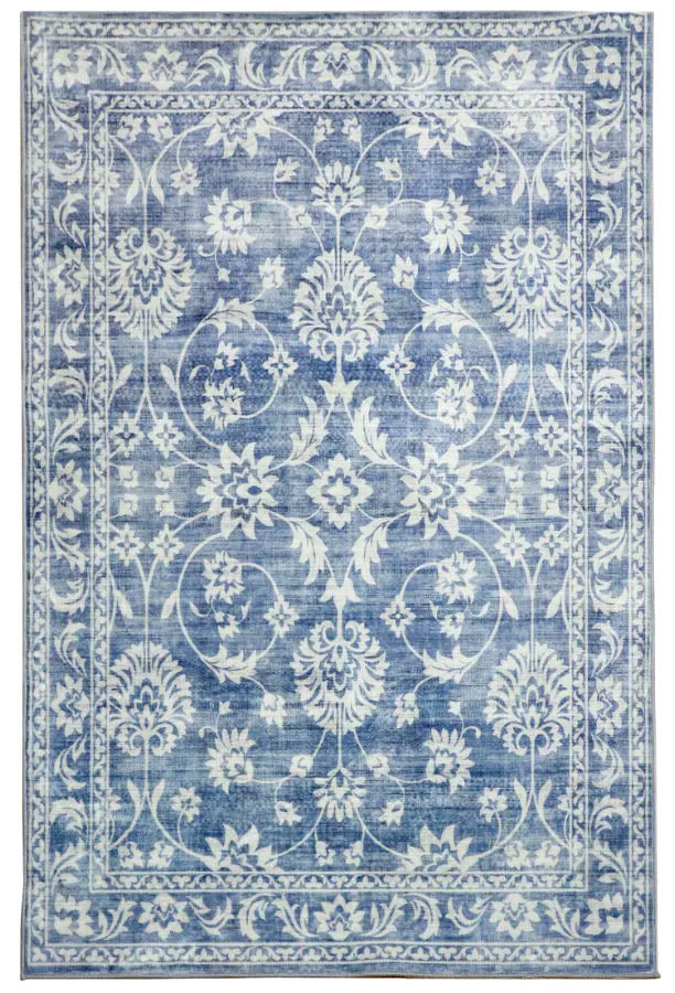 Fabiana Chambray Blue Rug | Washable Rugs Belrose | Rugs N Timber