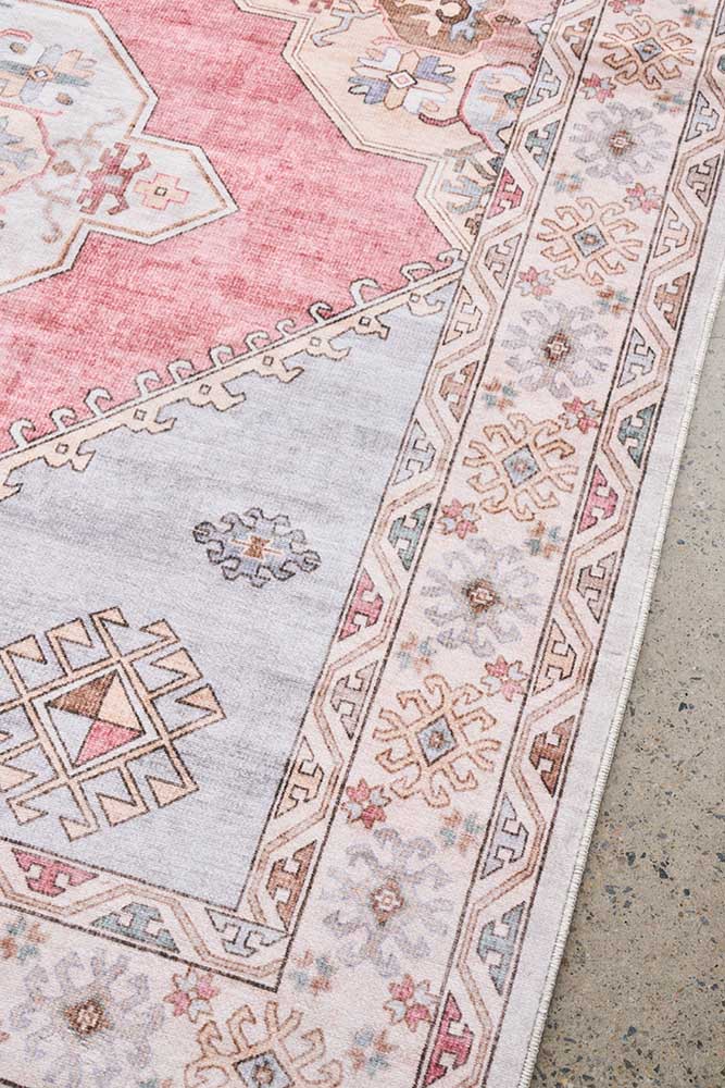 Lola Ruby Pink Rug | Washable Rugs Belrose | Rugs N Timber