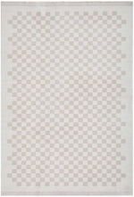 Lola Checkerboard Beige Rug | Washable Rugs Belrose | Rugs N Timber