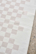 Lola Checkerboard Beige Rug | Washable Rugs Belrose | Rugs N Timber