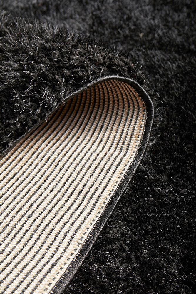 Fiona Black Rug | Shaggy Rugs Belrose | Rugs N Timber