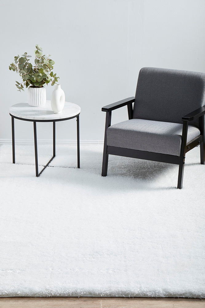 Fiona White Rug | Shaggy Rugs Belrose | Rugs N Timber