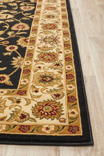 Julianna Black Floral Runner | Traditional Hall Runners Belrose | Rugs N Timber