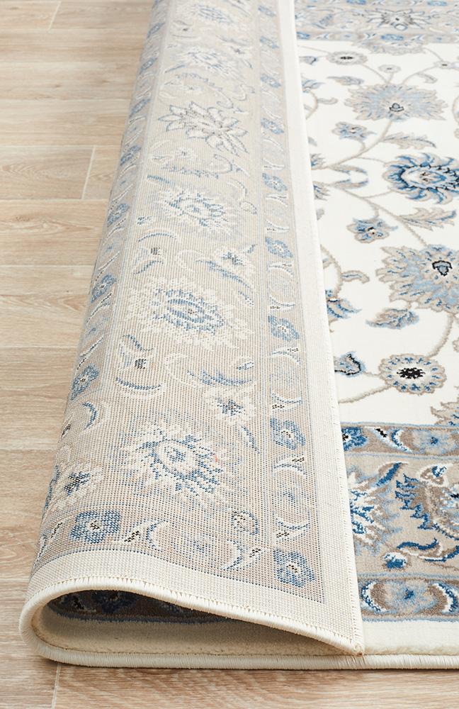 Julianna White Floral Runner | Traditional Hall Runners Belrose | Rugs N Timber