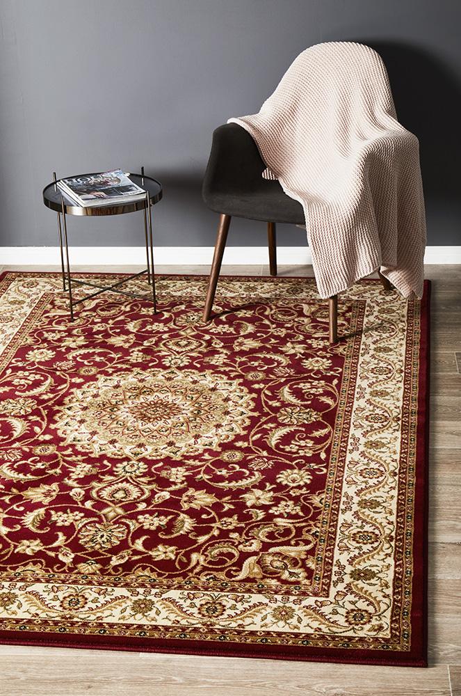 Julianna Red Medallion Rug | Traditional Rugs Belrose | Rugs N Timber