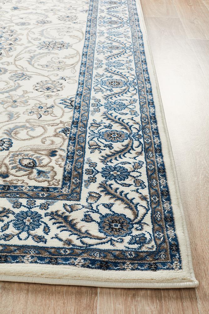 Julianna White Medallion Runner | Traditional Hall Runners Belrose | Rugs N Timber