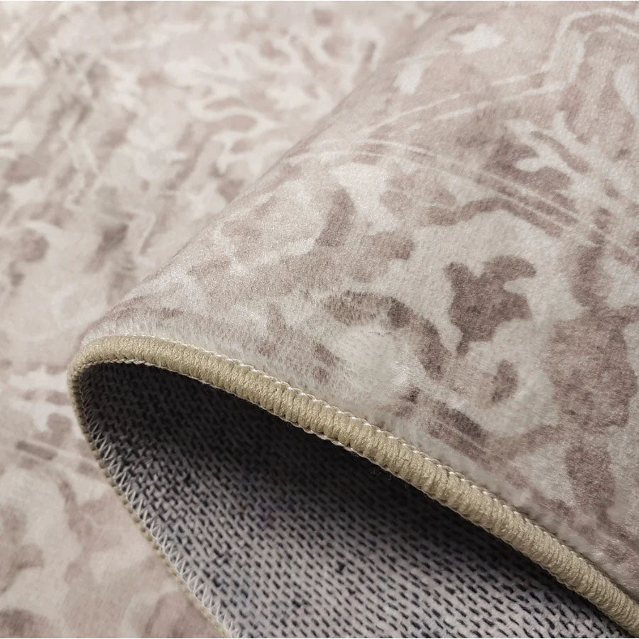 Fabiana Flora Beige Runner | Washable Mats Belrose | Rugs N Timber