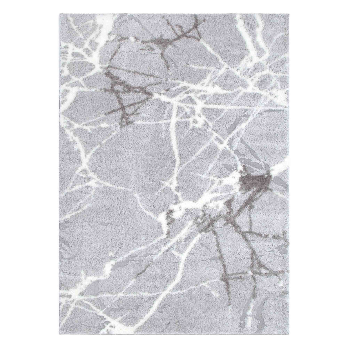 Atlanta Silver Marble Rug | Shaggy Rugs Belrose Sydney