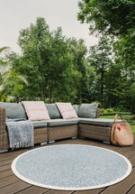 Randwick Blue Round Rug | Outdoor Rugs Belrose | Rugs 'N' Timber