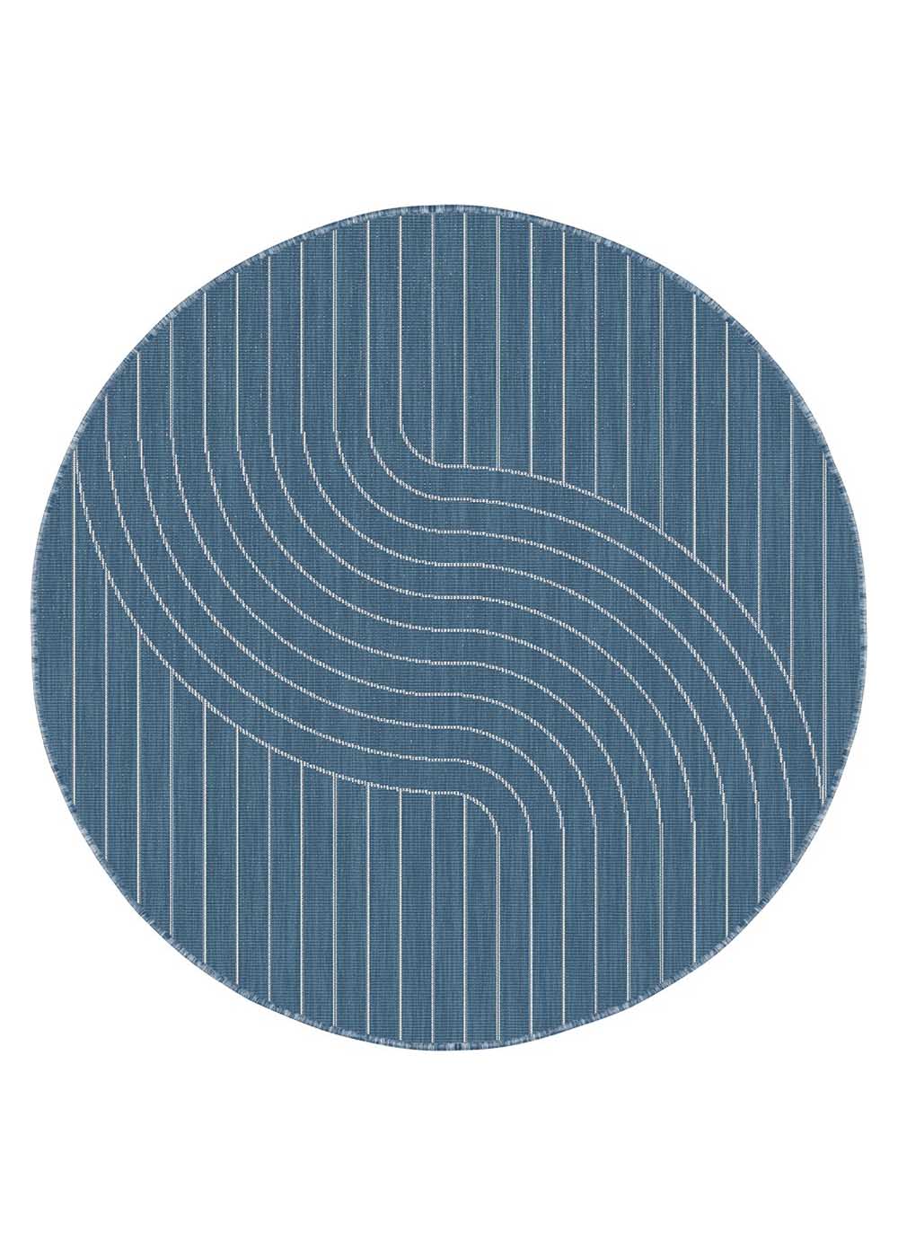 Randwick Blue Round Rug | Outdoor Rugs Belrose | Rugs 'N' Timber