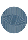 Randwick Blue Round Rug | Outdoor Rugs Belrose | Rugs 'N' Timber