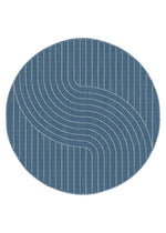 Randwick Blue Round Rug | Outdoor Rugs Belrose | Rugs 'N' Timber