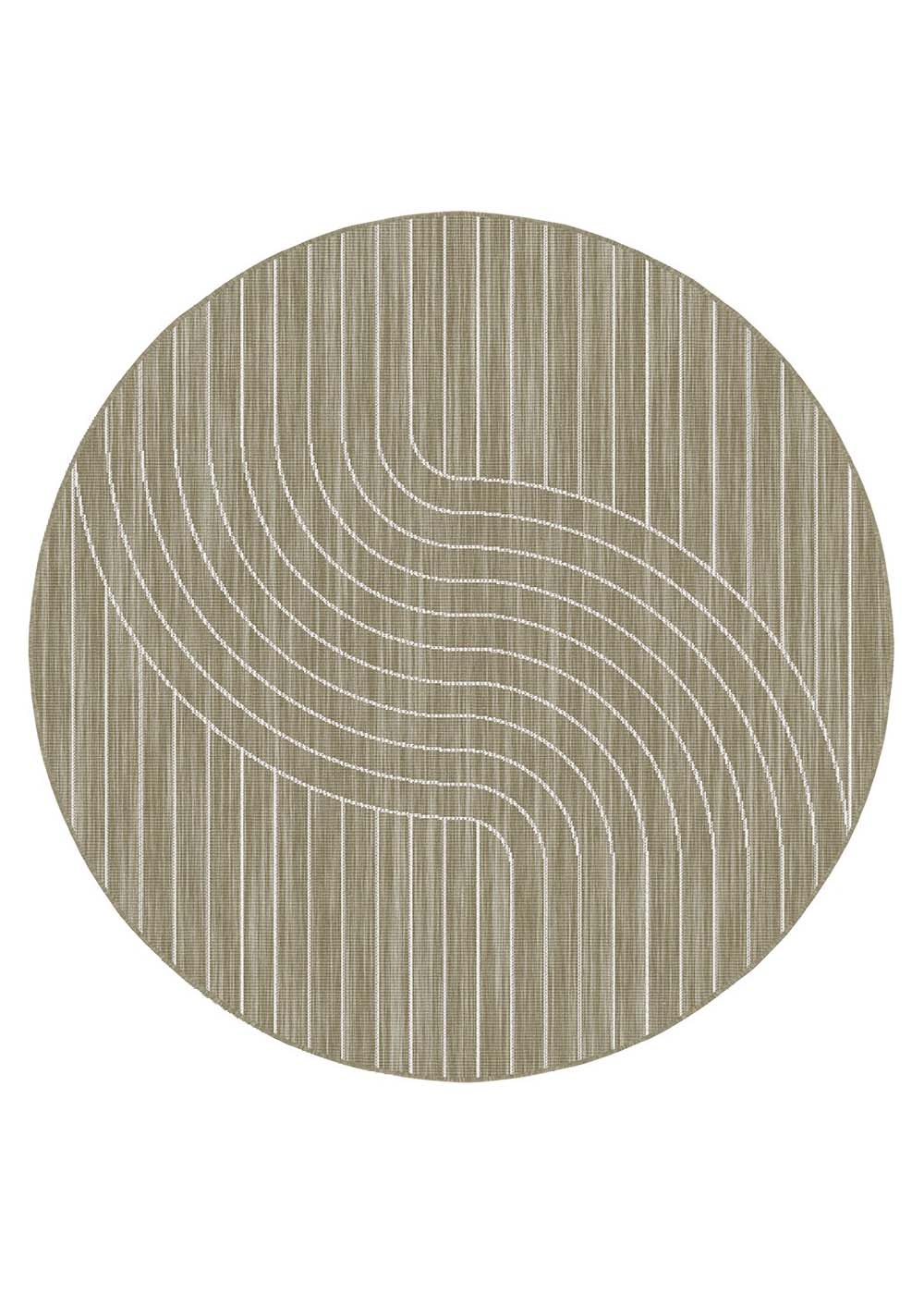 Randwick Beige Round Rug | Outdoor Rugs Belrose | Rugs 'N' Timber