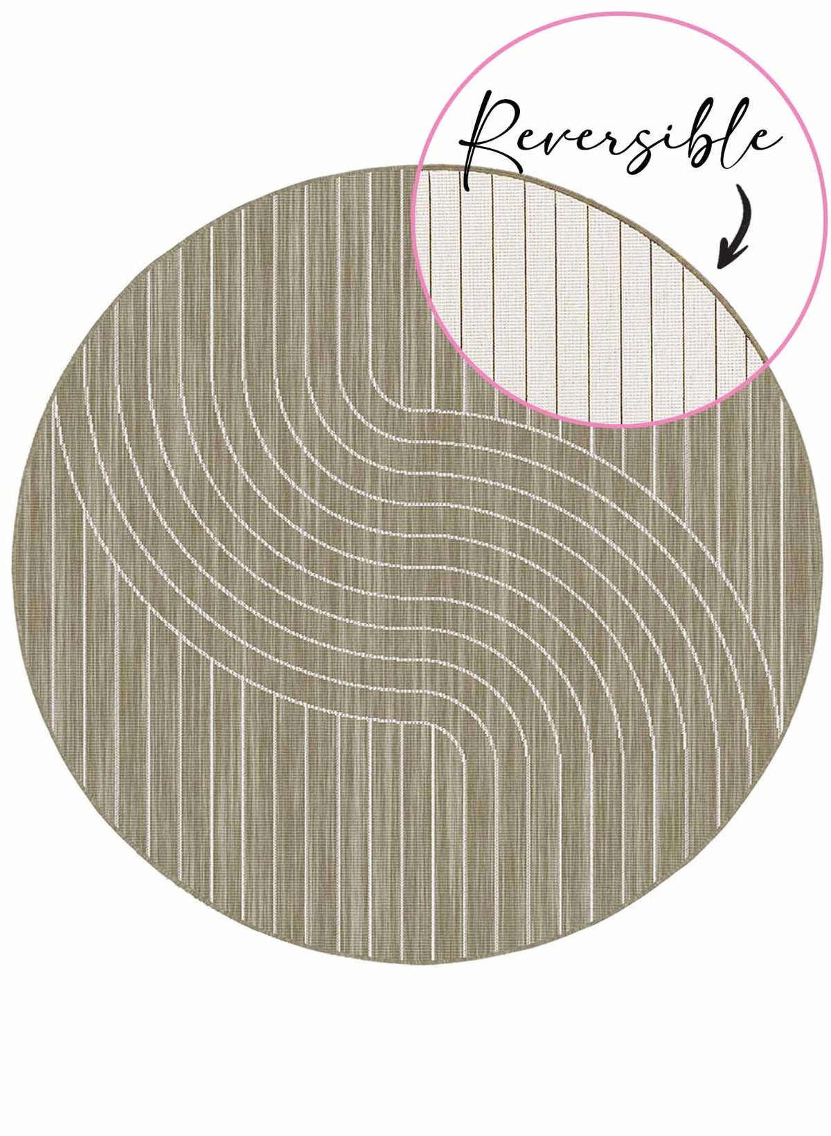 Randwick Beige Round Rug | Outdoor Rugs Belrose | Rugs 'N' Timber