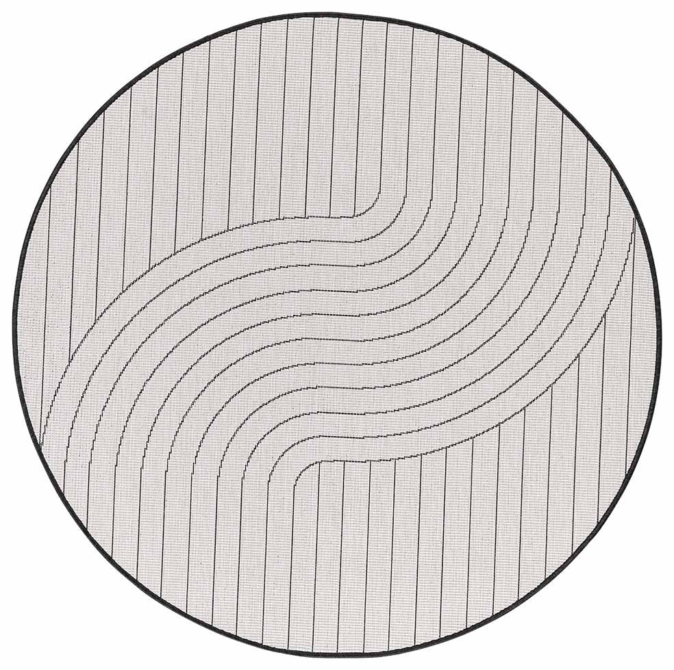 Randwick Black Round Rug | Outdoor Rugs Belrose | Rugs 'N' Timber