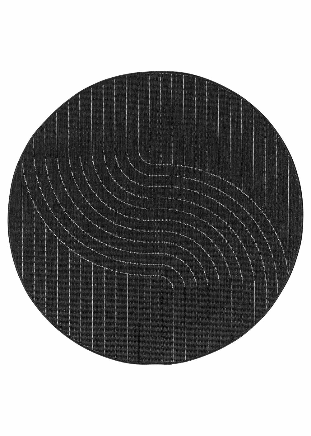 Randwick Black Round Rug | Outdoor Rugs Belrose | Rugs 'N' Timber