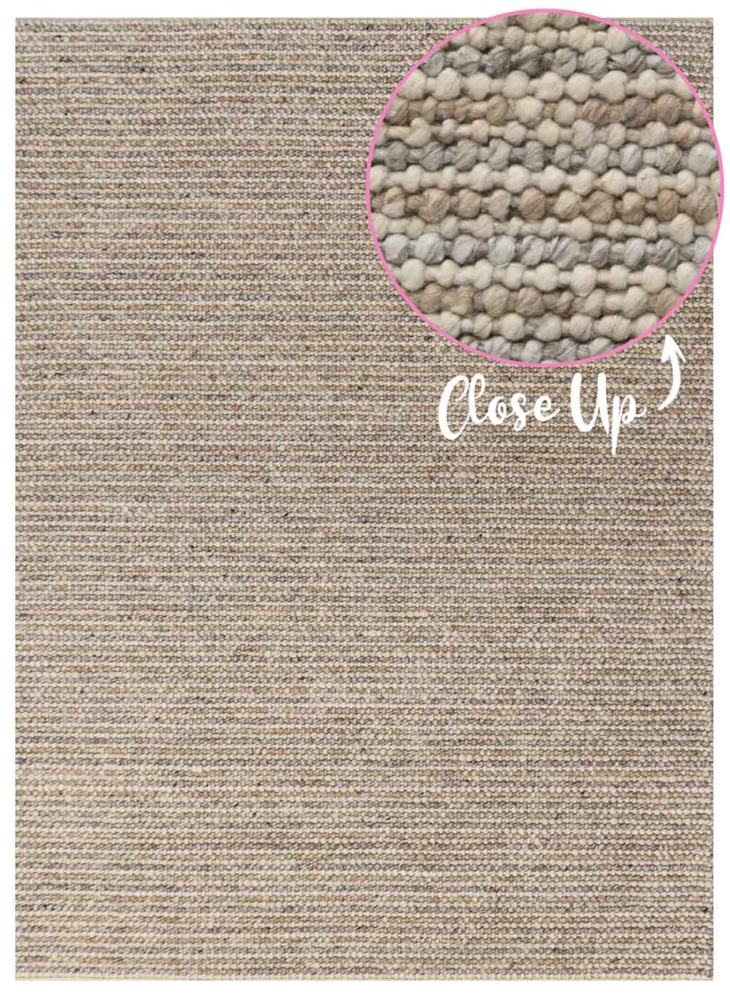 Lyon Grey Beige Rug | Wool Rugs Belrose | Rugs N Timber