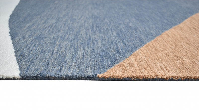 Riviera Blue Contemporary Rug | Wool Rugs Belrose | Rugs N Timber